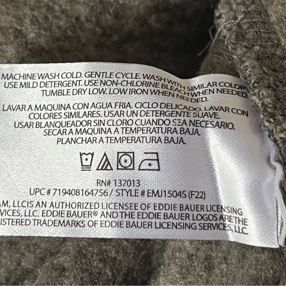 Eddie Bauer Sweater Fleece Men’s Medium New w/tags - Picture 6 of 8